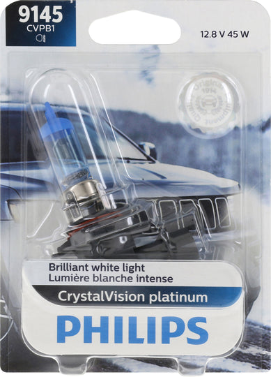 9145CVPB1 Philips CrystalVision platinum Headlight 9145 - CrystalVision Platinum - Single Blister Pack Philips Bulbs