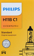 Load image into Gallery viewer, H11BC1 Philips Standard Headlight H11B - Standard - Single Commercial Pack Philips Bulbs