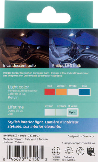 194BLED Philips Ultinon LED 194BLED - Ultinon LED - Blue Philips Bulbs