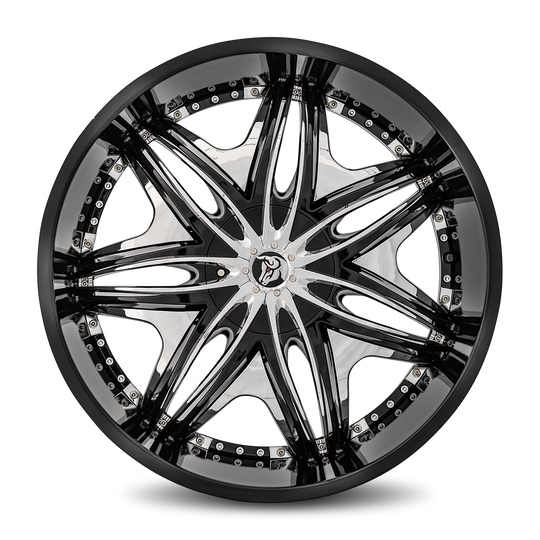 MOR-241BLNK4078LB - Diablo Morpheus 24X10 Blank 40mm Gloss Black - Diablo Wheels Canada