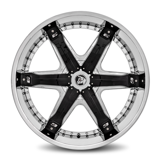 FUR-281BLNK3078L - Diablo Fury 28X10 Blank 0mm Chrome - Diablo Wheels Canada