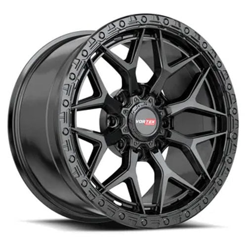 603189570MB - Vortek VRT-603 20X12 8X180 ET -44mm Satin Black - Vortek Wheels Canada