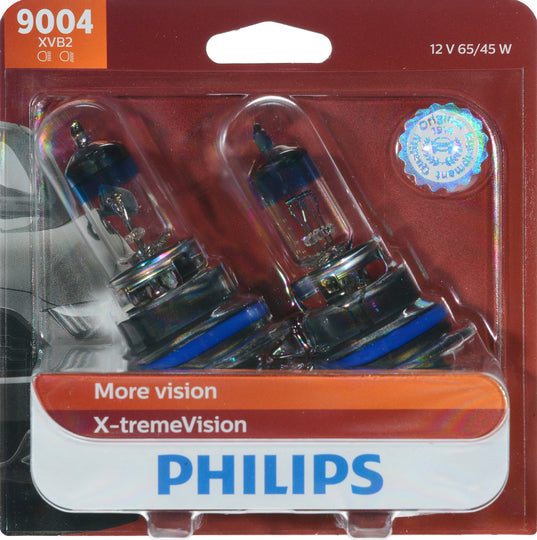 9004XVB2 Philips X-tremeVision Headlight 9004 - X-tremeVision - Twin Blister Pack Philips Bulbs