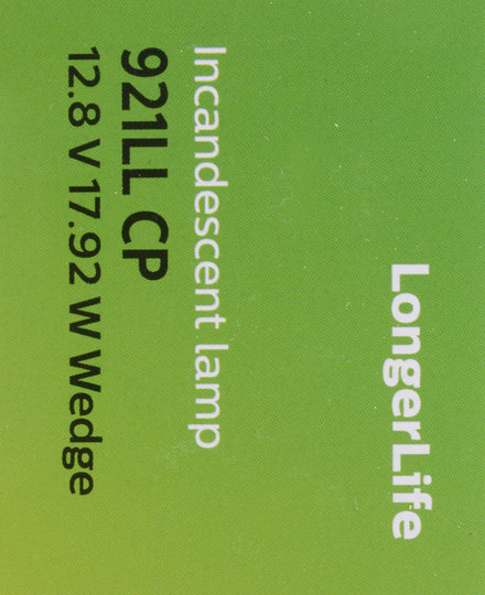 921LLCP Philips LongerLife Miniature 921LL - LongerLife - Multiple Commercial 10-Pack Philips Bulbs