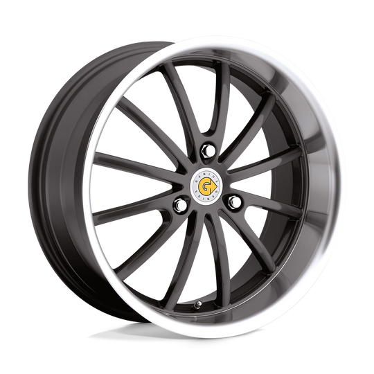 1555GED253112G57 - Genius Darwin 15X5.5 3X112  25mm Gunmetal W/ Mirror Cut Lip - Genius Wheels Canada