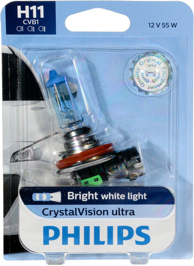 H11CVB1 Philips CrystalVision ultra Headlight H11 - CrystalVision Ultra - Single Blister Pack Philips Bulbs
