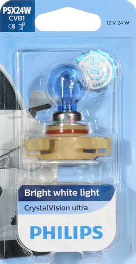 PSX24WCVB1 Philips CrystalVision Fog Bulb PSX24W - CrystalVision Ultra - Single Blister Pack Philips Bulbs