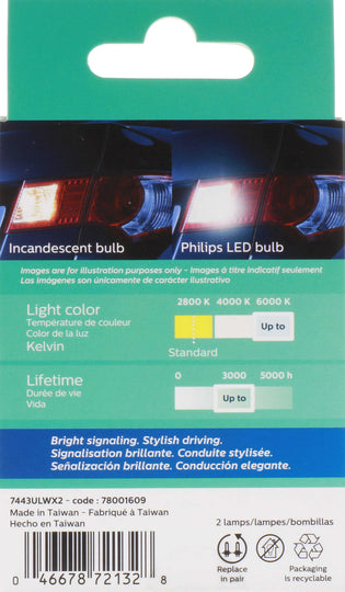 7443WLED Philips Ultinon LED 7443WLED - Ultinon LED - White Philips Bulbs