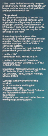 H9USLED Philips Ultinon Sport - UltinonSport LED Philips Bulbs