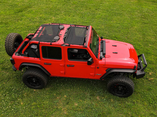 85120 Mesh Bikini Top Plus - Black - Jeep Wrangler 4xe (21-23)/Wrangler JL (18-23) Rough Country Canada