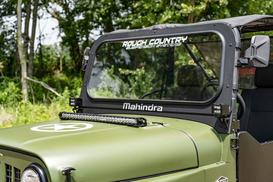 99003 LED Light - Hood Mount - 30" Black Single Row - Mahindra Roxor (19-21) Rough Country Canada