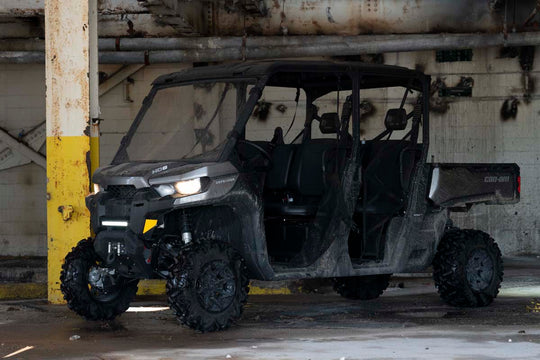 97001 LED Light - Bumper Mount - 12" Black Single Row - Can-Am Defender (16-22) Rough Country Canada