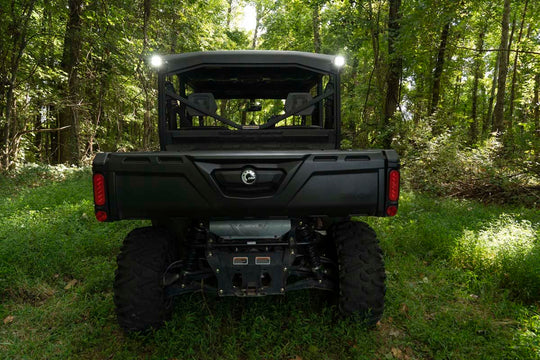 71011 LED Light - Cab Mount - 2" Black Pair - Flood - Can-Am Defender (16-22) Rough Country Canada
