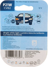 Load image into Gallery viewer, P21WCVB2 Philips CrystalVision ultra miniature P21W - CrystalVision Ultra - Twin Blister Pack Philips Bulbs