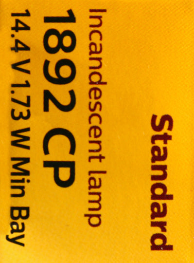 1892CP Philips Standard Miniature 1892 - Standard - Multiple Commercial 10-Pack Philips Bulbs