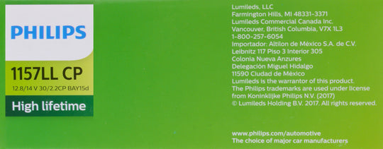 1157LLCP Philips Long Life Bulb 1157 - LongerLife - Multiple Commercial 10-Pack Philips Bulbs