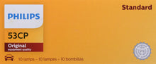 Load image into Gallery viewer, 53CP Philips Standard Miniature 53 - Standard - Multiple Commercial 10-Pack Philips Bulbs