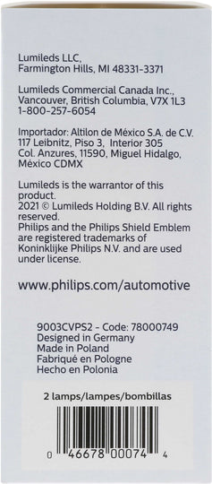9003CVPS2 Philips CrystalVision platinum Headlight 9003 - CrystalVision Platinum - Twin Special Pack Philips Bulbs