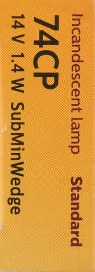 74CP Philips Standard Miniature 74 - Standard - Multiple Commercial 10-Pack Philips Bulbs