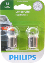 Load image into Gallery viewer, 67LLB2 Philips LongerLife Miniature 67LL - LongerLife - Twin Blister Pack Philips Bulbs