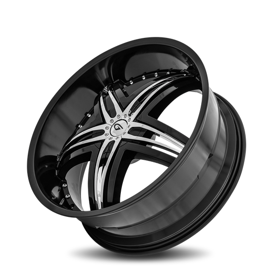 G1-241BLNK3578LB - Diablo Blitz 24X10 Blank 35mm Gloss Black - Diablo Wheels Canada