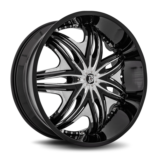 MOR-2416D594087B - Diablo Morpheus 24X10 6X135 / 6X139.7 40mm Gloss Black - Diablo Wheels Canada