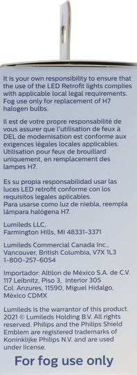 H7UEFLED Philips Untinon Essential - Ultinon Essential LED Fog Philips Bulbs