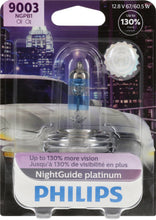 Load image into Gallery viewer, 9003NGPB1 Philips NightGuide platinum Headlight 9003 - NightGuide Platinum - Single Blister Pack Philips Bulbs
