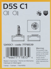 Load image into Gallery viewer, D5SC1 Philips Xenon HID lamp D5S - Standard - Single Commercial Pack Philips Bulbs