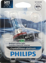 Load image into Gallery viewer, H11CVPB1 Philips CrystalVision platinum Headlight H11 - CrystalVision Platinum - Single Blister Pack Philips Bulbs