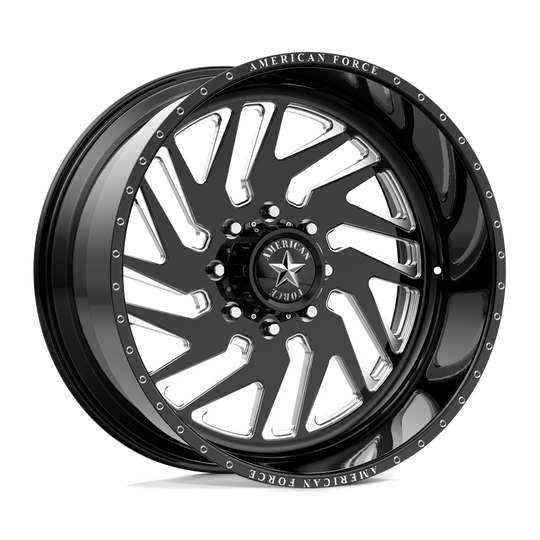 AFTNF31D22-5-21 - American Force AFW Kash 24X12 8X165.1 -40mm Gloss Black Mill-Mach - American Force Wheels Canada