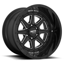 Charger l'image dans la galerie, MO80121280344N - Moto Metal MO801 Phantom 20X12 8X165.1 ET -44mm Gloss Black Milled - Moto Metal Wheels Canada
