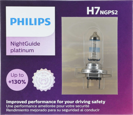 H7NGPS2 Philips NightGuide platinum Headlight H7 - NightGuide Platinum - Twin Special Pack Philips Bulbs