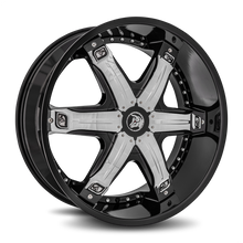 Load image into Gallery viewer, FUR-241BLNK1273B - Diablo Fury 24X10 Blank 12mm Gloss Black - Diablo Wheels Canada