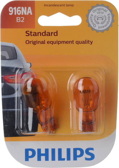 916NAB2 Philips Standard Miniature 916NA - Standard - Twin Blister Pack Philips Bulbs