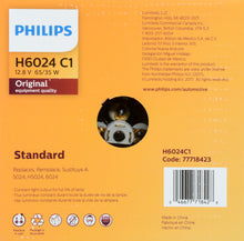 Load image into Gallery viewer, H6024C1 Philips Standard Sealed Beam H6024 - Standard - Single Commercial Pack Philips Bulbs