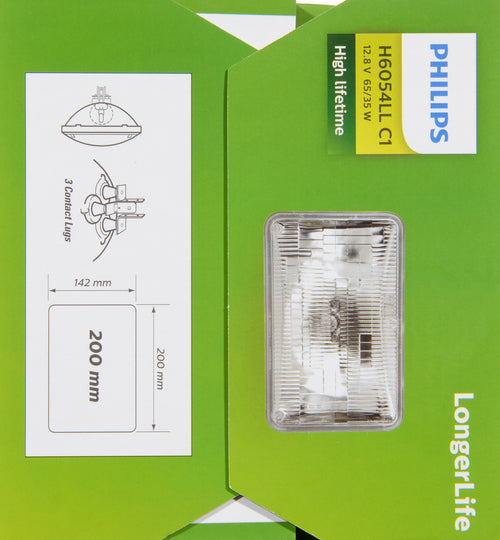 H6054LLC1 Philips LongerLife Sealed Beam H6054LL - LongerLife - Single Commercial Pack Philips Bulbs
