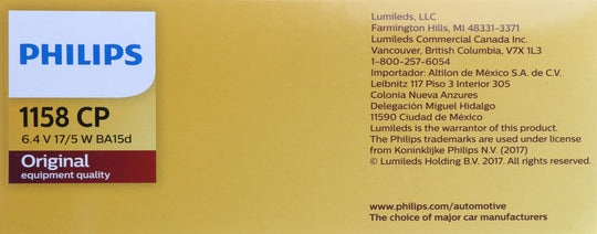 1158CP Philips Standard Miniature 1158 - Standard - Multiple Commercial 10-Pack Philips Bulbs