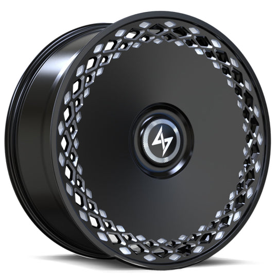 SL4522954301 - Sentali Luxx Coral Reef 22X9 5X114.3 / 5X127 30mm Satin Black Milled - Sentali Luxx Wheels Canada