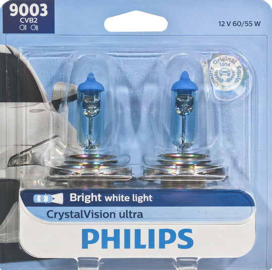 9003CVB2 Philips CrystalVision ultra Headlight 9003 - CrystalVision Ultra - Twin Blister Pack Philips Bulbs