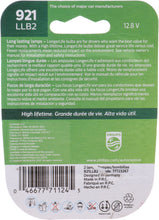 Load image into Gallery viewer, 921LLB2 Philips LongerLife Miniature 921LL - LongerLife - Twin Blister Pack Philips Bulbs