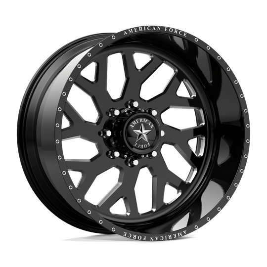 AFTDG77R78-2-21 - American Force AFW Lucky 20X10 6X139.7 -25mm Gloss Black - American Force Wheels Canada