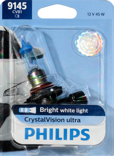 9145CVB1 Philips CrystalVision ultra Headlight 9145 - CrystalVision Ultra - Single Blister Pack Philips Bulbs