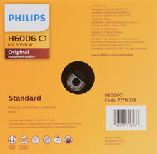 Load image into Gallery viewer, H6006C1 Philips Standard Sealed Beam H6006 - Standard - Single Commercial Pack Philips Bulbs