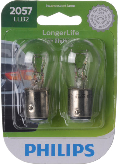 2057LLB2 Philips LongerLife Miniature 2057LL - LongerLife - Twin Blister Pack Philips Bulbs