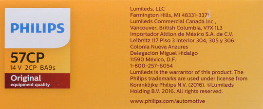 57CP Philips Standard Miniature 57 - Standard - Multiple Commercial 10-Pack Philips Bulbs
