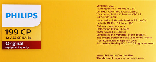 199CP Philips Standard Miniature 199 - Standard - Multiple Commercial 10-Pack Philips Bulbs