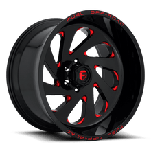 Charger l'image dans la galerie, D63820208247 - Fuel Off-Road D638 Vortex 20X12 8X165.1 ET -44mm Gloss Black Red Tinted Clear - Fuel Off-Road Wheels Canada