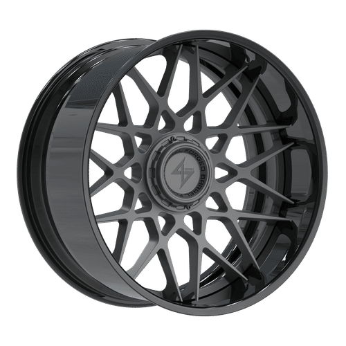 SBFX57221081243 - Sentali Barrel Forged BFX5 22X10 8X165.1 / 8X170 -24mm Gloss Black Lip / Gun Metal Centre - Sentali Barrel Forged Wheels Canada