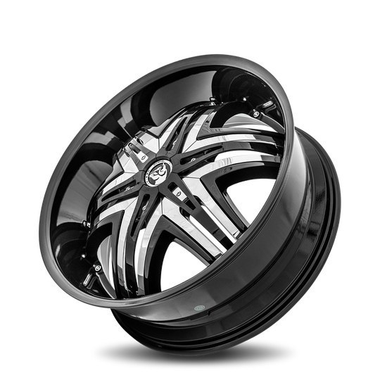 DE-229BLNK1373B - Diablo Elite 22X9.5 Blank 13mm Gloss Black - Diablo Wheels Canada